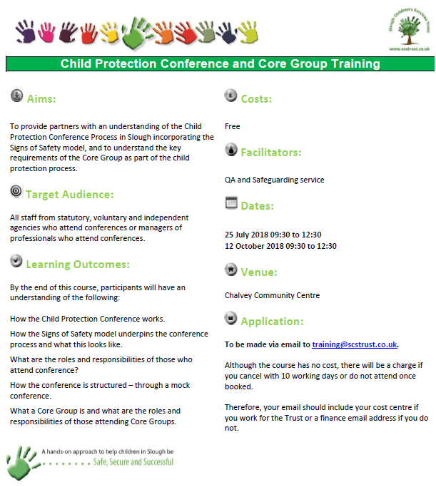Child Protection and Core Group Training The Link